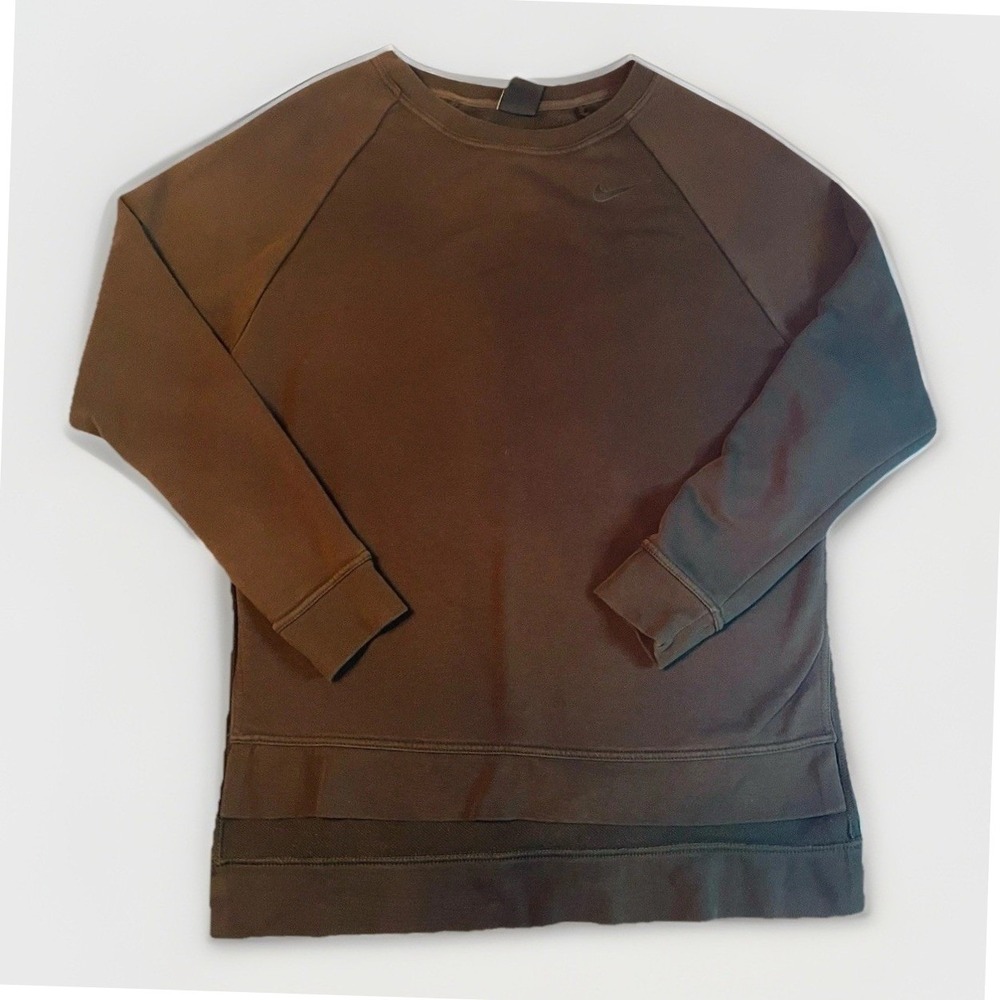 Nike Dri-FIT Sweatshirt Mens Small Olive Green Raglan Pullover Training Top
